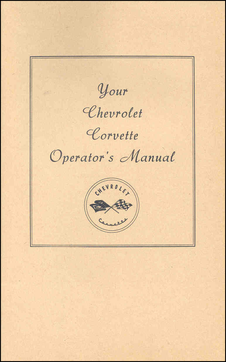 (image for) Corvette Owner's Manual 1953 - Click Image to Close